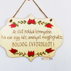 Évfordulóra készült tulipános képecske - otthon & életmód - dekoráció - ajtó- és ablak dekoráció - ajtódísz & kopogtató - Meska.hu