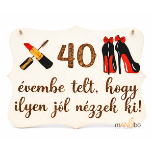 Vicces személyre szabható pirogravírozott születésnapos kép - Meska.hu