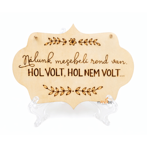 Mesebeli rend pirogravírozott kép - otthon & életmód - dekoráció - ajtó- és ablak dekoráció - ajtódísz & kopogtató - Meska.hu