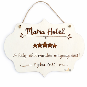 Mamahotel - nagymamának készült pirogravírozott képecske, Otthon & Életmód, Dekoráció, Kép & Falikép, Táblakép, Gravírozás, pirográfia, MESKA