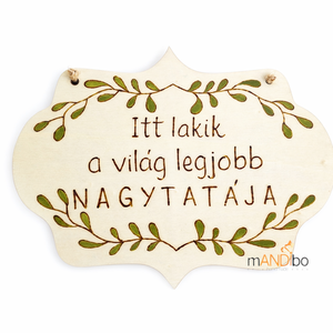 Nagyapának készült képecske , Otthon & Életmód, Dekoráció, Ajtó- és ablak dekoráció, Ajtódísz & Kopogtató, Gravírozás, pirográfia, MESKA