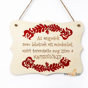 Az angyalok nem lehetnek ott mindenhol - nagyszülőknek készült pirogravírozott képecske, Otthon & Életmód, Dekoráció, Kép & Falikép, Táblakép, Gravírozás, pirográfia, MESKA