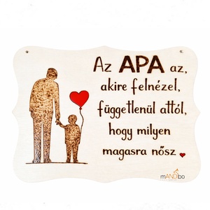 Pirogravírozott kép apának - otthon & életmód - dekoráció - kép & falikép - fából készült kép - Meska.hu