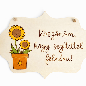 Pirogravírozott képecske óvónéninek, tanítónéninek, Otthon & Életmód, Dekoráció, Ajtó- és ablak dekoráció, Ajtódísz & Kopogtató, Gravírozás, pirográfia, MESKA