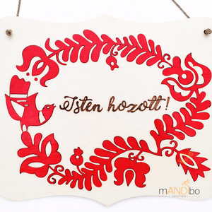 Személyre szabható magyar népmesés mintás pirogravírozott kép , Otthon & Életmód, Dekoráció, Ajtó- és ablak dekoráció, Ajtódísz & Kopogtató, Gravírozás, pirográfia, MESKA