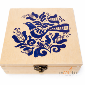 Korondi mintás teafilter tartó doboz, Otthon & Életmód, Konyhafelszerelés, tálalás, Konyhai tárolás, Tea & Kávé tárolás, Festett tárgyak, Gravírozás, pirográfia, MESKA