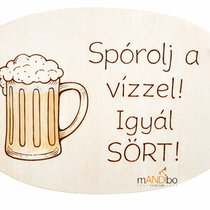 Vicces képecske sörkedvelőknek, Otthon & Életmód, Dekoráció, Kép & Falikép, Táblakép, Gravírozás, pirográfia, MESKA