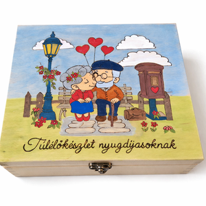 Nyugdíjas túlélőkészlet - vicces ajándék , Esküvő, Emlék & Ajándék, Doboz, Gravírozás, pirográfia, MESKA