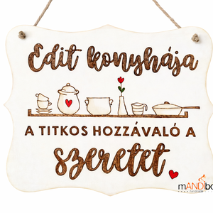 Az én konyhám - személyre szabható pirogravírozott kép  - otthon & életmód - konyhafelszerelés, tálalás - konyhai dekoráció - konyhai dísz - Meska.hu