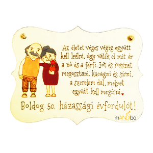 Évfordulóra készült képecske idősebb házaspárnak, nagyszülőknek - Meska.hu