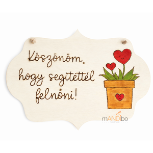 Pirogravírozott képecske óvónéninek, tanítónéninek, Otthon & Életmód, Dekoráció, Ajtó- és ablak dekoráció, Ajtódísz & Kopogtató, Gravírozás, pirográfia, MESKA