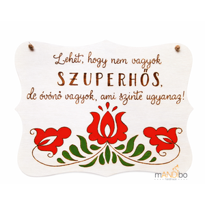 Magyaros mintás szuperhős tanár / tanárnő / óvónő  képecske, Otthon & Életmód, Dekoráció, Ajtó- és ablak dekoráció, Ajtódísz & Kopogtató, Gravírozás, pirográfia, MESKA