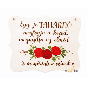 Virágos mintás kép legjobb tanárnak, tanárnőnek, tanítónéninek, óvónéninek, Otthon & Életmód, Dekoráció, Ajtó- és ablak dekoráció, Ajtódísz & Kopogtató, Gravírozás, pirográfia, MESKA