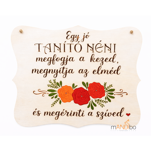 Virágos mintás kép legjobb tanárnak, tanárnőnek, tanítónéninek, óvónéninek - otthon & életmód - dekoráció - ajtó- és ablak dekoráció - ajtódísz & kopogtató - Meska.hu