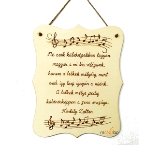 Pirogravírozott idézetes kép , Otthon & Életmód, Dekoráció, Kép & Falikép, Fából készült kép, Gravírozás, pirográfia, MESKA