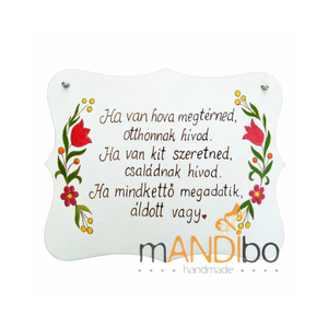 Üdvözlő kopogtató - pirogravírozott képecske - Meska.hu