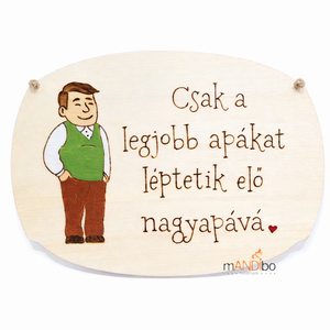 Nagyapának készült képecske  - otthon & életmód - dekoráció - ajtó- és ablak dekoráció - ajtódísz & kopogtató - Meska.hu