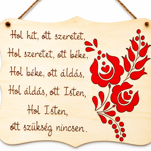 Magyaros házi áldás - pirogravírozott képecske - Meska.hu