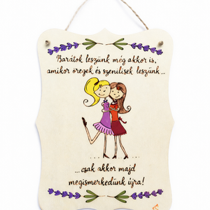 Pirogravírozott kép barátnőnek, Otthon & Életmód, Dekoráció, Kép & Falikép, Fából készült kép, Gravírozás, pirográfia, MESKA