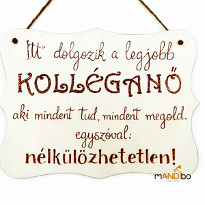 Kollégáknak és kolléganőknek készült pirogravírozott képecske, Otthon & Életmód, Dekoráció, Kép & Falikép, Táblakép, Gravírozás, pirográfia, MESKA