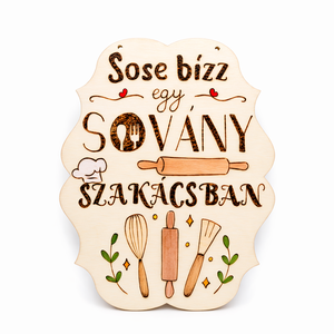 Konyhai vicces pirogravírozott falikép, Otthon & Életmód, Dekoráció, Kép & Falikép, Táblakép, Gravírozás, pirográfia, MESKA