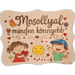 Pirogravírozott képecske óvódába - Meska.hu