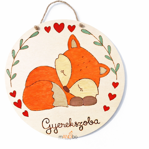 Rókás gyerekszoba kép - Meska.hu