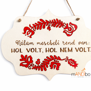 Mesebeli rend pirogravírozott kép - otthon & életmód - dekoráció - ajtó- és ablak dekoráció - ajtódísz & kopogtató - Meska.hu