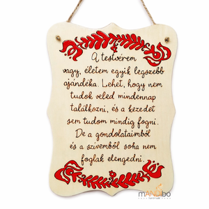 Testvéreknek készült magyaros mintás pirogravírozott képecske, Otthon & Életmód, Dekoráció, Kép & Falikép, Táblakép, Gravírozás, pirográfia, MESKA