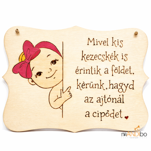 Kisgyerekes szülőknek - vicces pirogravírozott kép , Baba - mama, Babaszoba dekoráció, Babaszoba kép, Gravírozás, pirográfia, MESKA