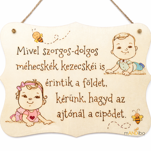 Kisgyerekes szülőknek - vicces pirogravírozott kép  - baba - mama - babaszoba dekoráció - babaszoba kép - Meska.hu