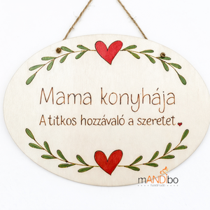 Anya / mama konyhája - személyreszabható pirogravírozott képecske, Otthon & Életmód, Dekoráció, Kép & Falikép, Táblakép, Gravírozás, pirográfia, MESKA