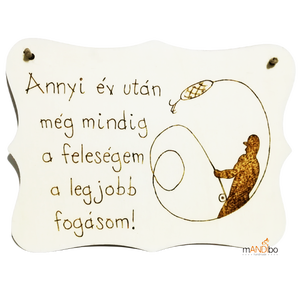 Vicces képecske horgászatkedvelőknek, Otthon & Életmód, Dekoráció, Kép & Falikép, Táblakép, Gravírozás, pirográfia, MESKA