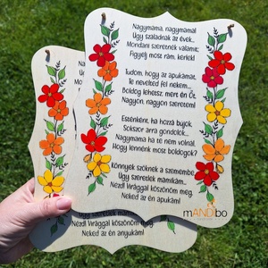 Képecske nagymamának anyák napjára, Otthon & Életmód, Dekoráció, Kép & Falikép, Táblakép, Gravírozás, pirográfia, Decoupage, transzfer és szalvétatechnika, MESKA