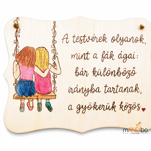 Testvéreknek készült személyreszabható pirogravírozott képecske - otthon & életmód - dekoráció - kép & falikép - táblakép - Meska.hu