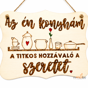 Az én konyhám - személyre szabható pirogravírozott kép  - Meska.hu