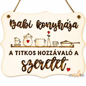 Az én konyhám - személyre szabható pirogravírozott kép  - otthon & életmód - konyhafelszerelés, tálalás - konyhai dekoráció - konyhai dísz - Meska.hu