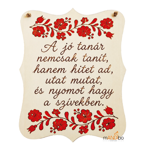 Magyaros virágos mintás kép tanárnak, tanárnőnek, tanítónéninek, óvónéninek - Meska.hu