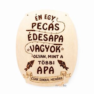 Horgászatot kedvelő apának készült pirogravírozott képecske, Otthon & Életmód, Dekoráció, Kép & Falikép, Táblakép, Gravírozás, pirográfia, MESKA