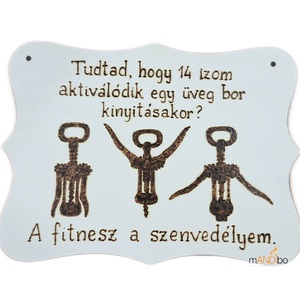 Vicces pirogravírozott falikép borbarátoknak - Meska.hu