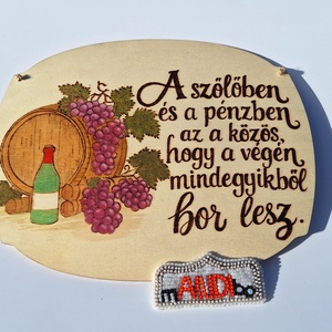 Borospince-, borozó-, kocsmadekoráció, humoros fatábla - otthon & életmód - dekoráció - asztal és polc dekoráció - gravírozott táblák - Meska.hu