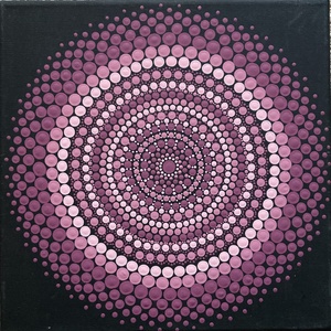 Mályva-rózsaszín pontozott mandala, Otthon & Életmód, Dekoráció, Spiritualitás, Mandala, Festészet, MESKA