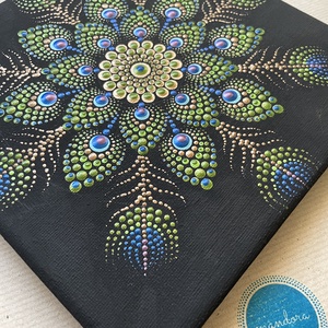 Páva mintás pontozott mandala - otthon & életmód - dekoráció - spiritualitás - mandala - Meska.hu