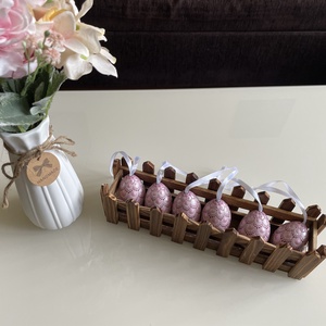 Húsvéti tojás - 6 db, tartóban - ünnepi díszek, dekorációk - húsvéti díszek és dekorációk - húsvéti tojásfadíszek - Meska.hu