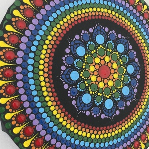 Csakra színű pontozott mandala - otthon & életmód - dekoráció - spiritualitás - mandala - Meska.hu