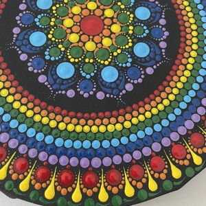Csakra színű pontozott mandala - otthon & életmód - dekoráció - spiritualitás - mandala - Meska.hu