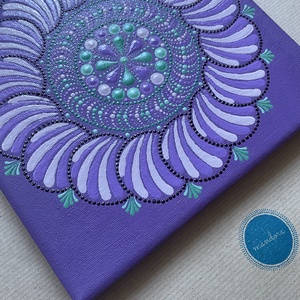 Lila pontozott mandala - otthon & életmód - dekoráció - spiritualitás - mandala - Meska.hu