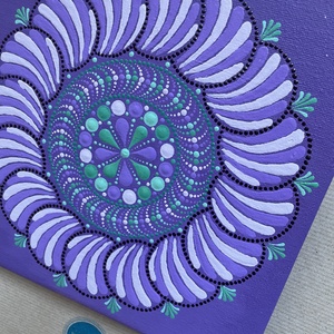 Lila pontozott mandala - otthon & életmód - dekoráció - spiritualitás - mandala - Meska.hu
