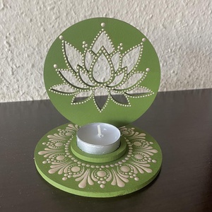 Mécsestartó lótuszvirággal - otthon & életmód - gyertya, illat, aroma - mécses és mécsestartó - Meska.hu