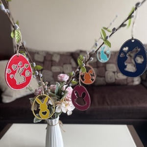 Húsvéti dísz (6 db) - ünnepi díszek, dekorációk - húsvéti díszek és dekorációk - húsvéti tojásfadíszek - Meska.hu